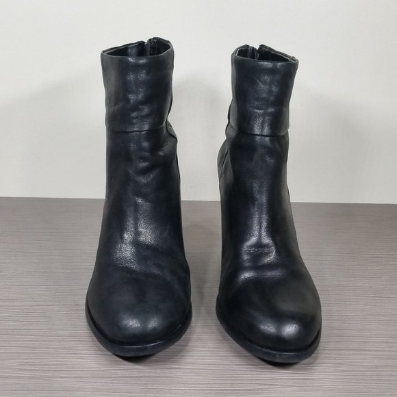 Arturo Chiang Hadley Stacked Heel Bootie, Black Leather, Womens Size 8 M - Picture 2 of 13